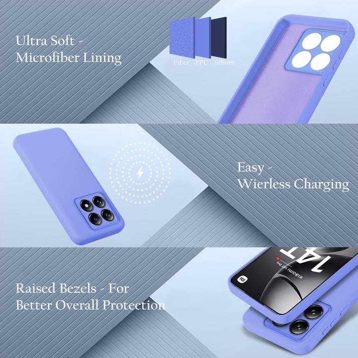 Actual product image Cadorabo Case for Xiaomi 14T Pro TPU Liquid Silicone Cover (Xiaomi 14T Pro)