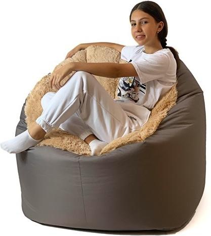 Produktbild Go Gift Sako Tasche Pouf Fluffy braun XXL 140 x 90 cm