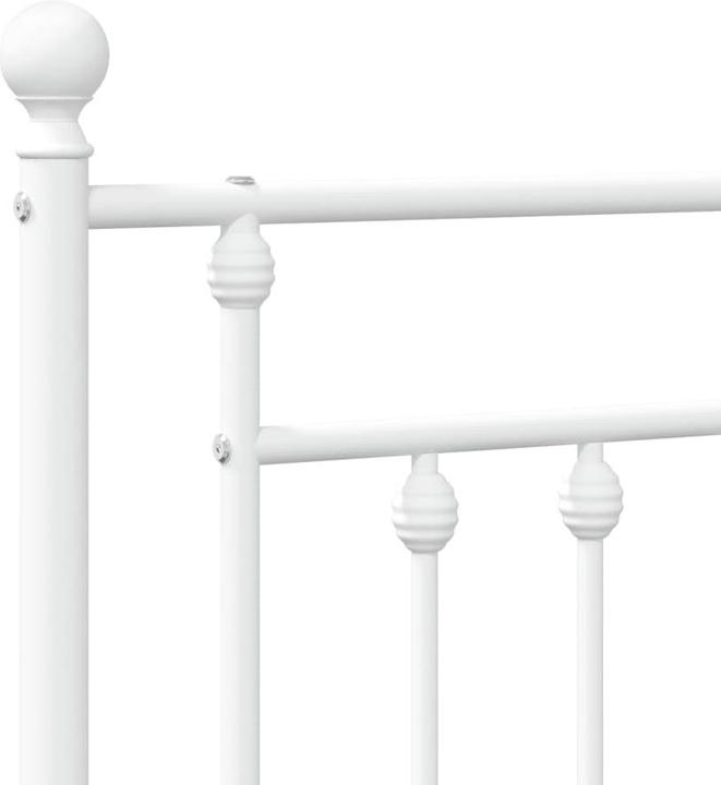 Immagine prodotto vidaXL Letto con testiera in metallo bianco 80x200 cm, colore (80 x 200 cm)