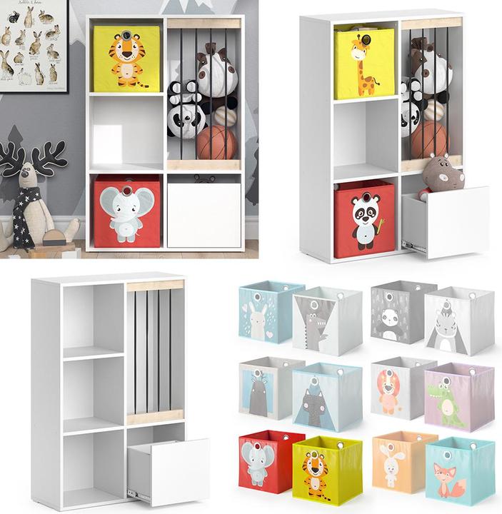 Actual product image Vicco Luigi with 2 folding boxes opt.2 (72 x 29 x 108 cm)