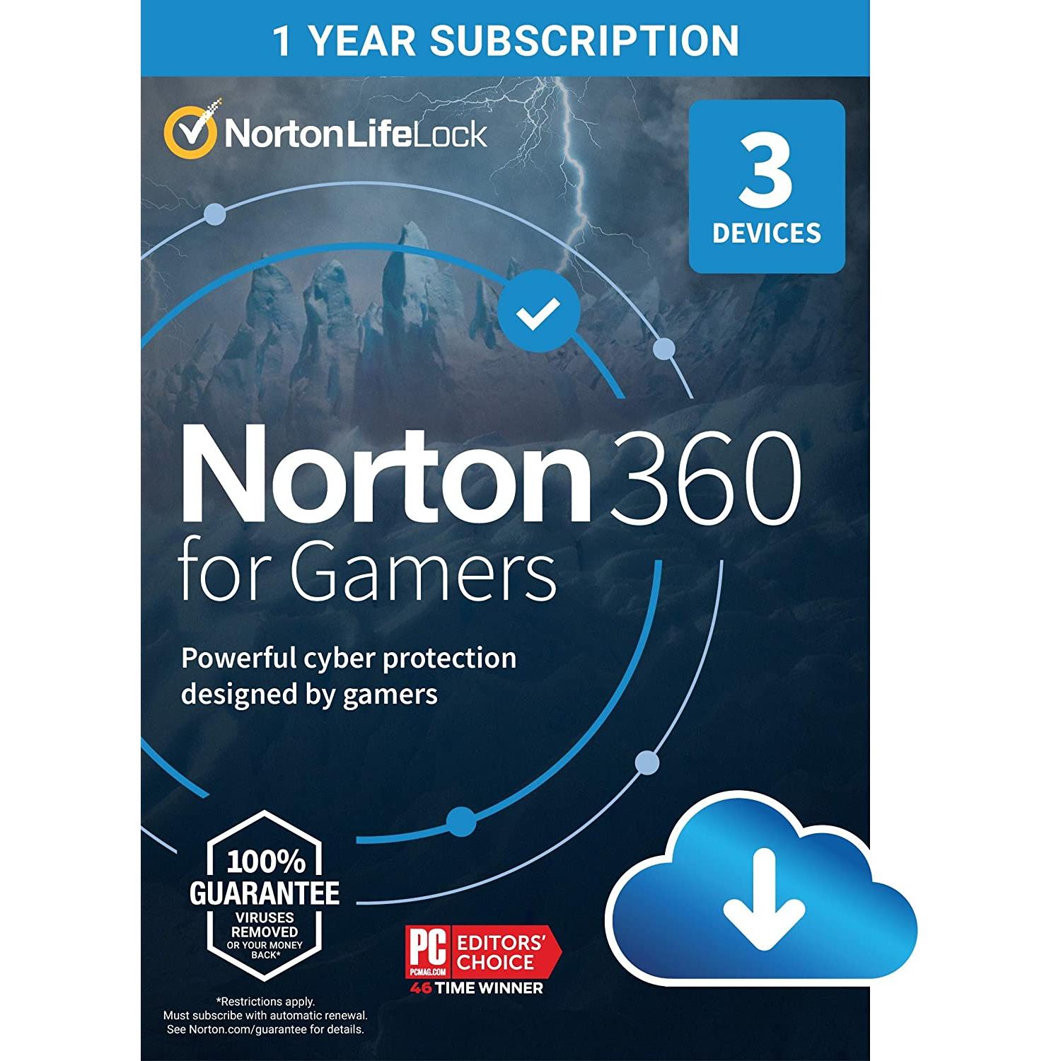 Norton INT.SEC. 3DEV 1Y 2020 50GB 360 FOR GAMERS ATTACH, Accessori di rete