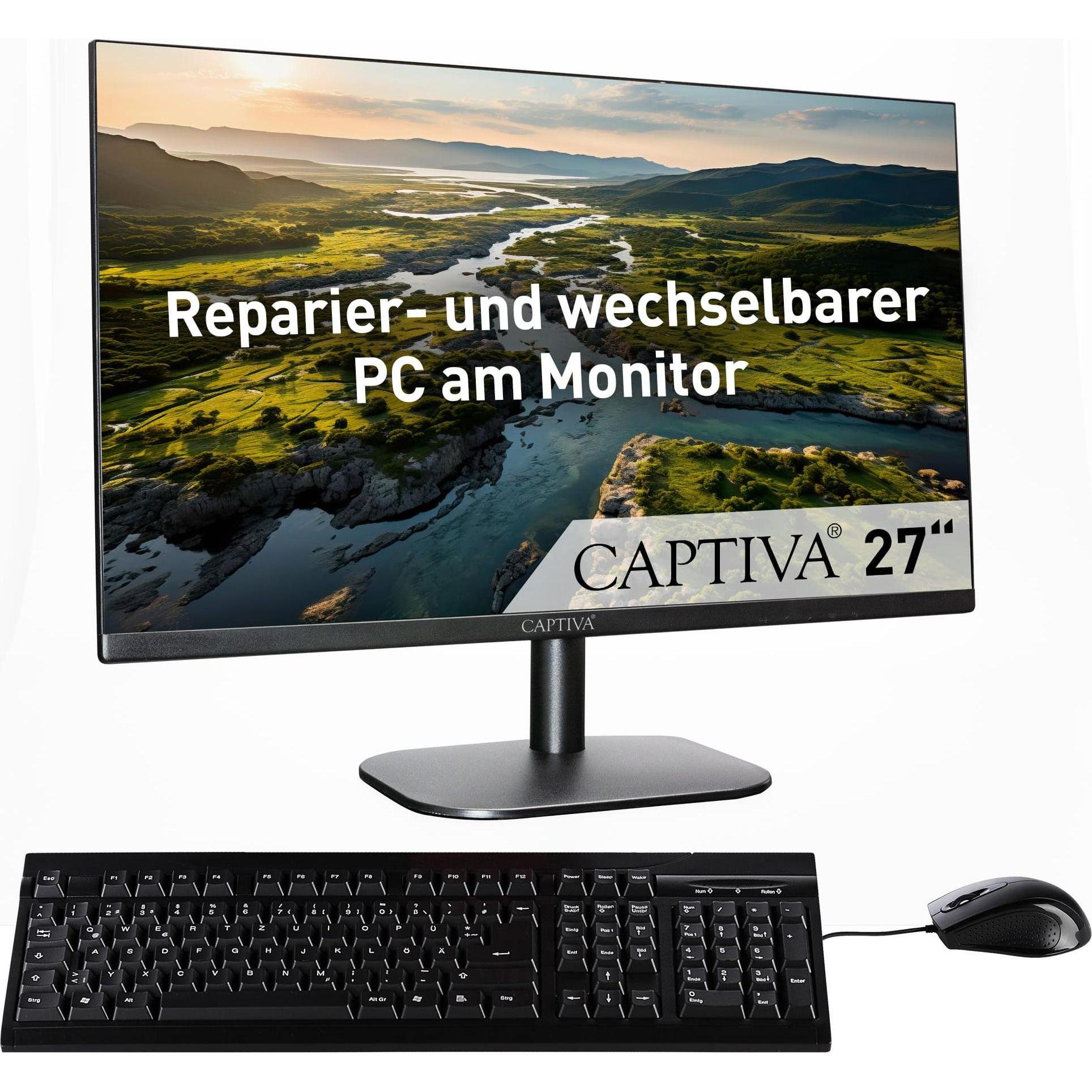 Captiva Power Starter All-in-One I84-833 (27.0/Core 3-100U/1TB/16GB/WLAN/o OS) (1000 GB, 16 GB, Grafica Intel Arc), PC, Nero