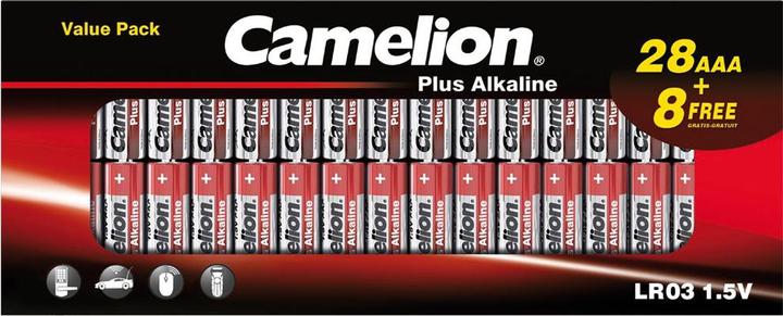 Actual product image Camelion Battery Plus Alkaline LR03 Micro AAA 28+8 pcs. (8 pcs., AAA, 1250 mAh)