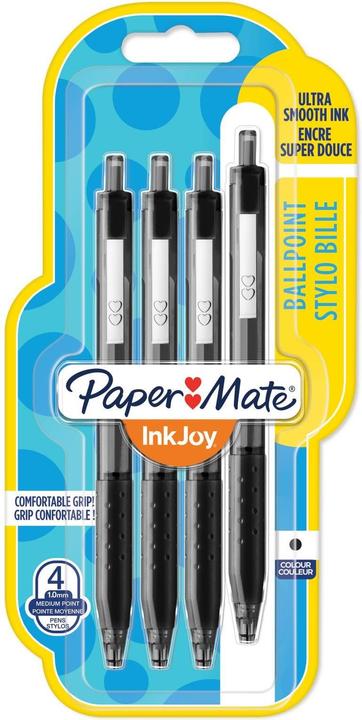 Image du produit Paper Mate Stylo à bille InkJoy 300 RT 4er M (Noir, 4 x)