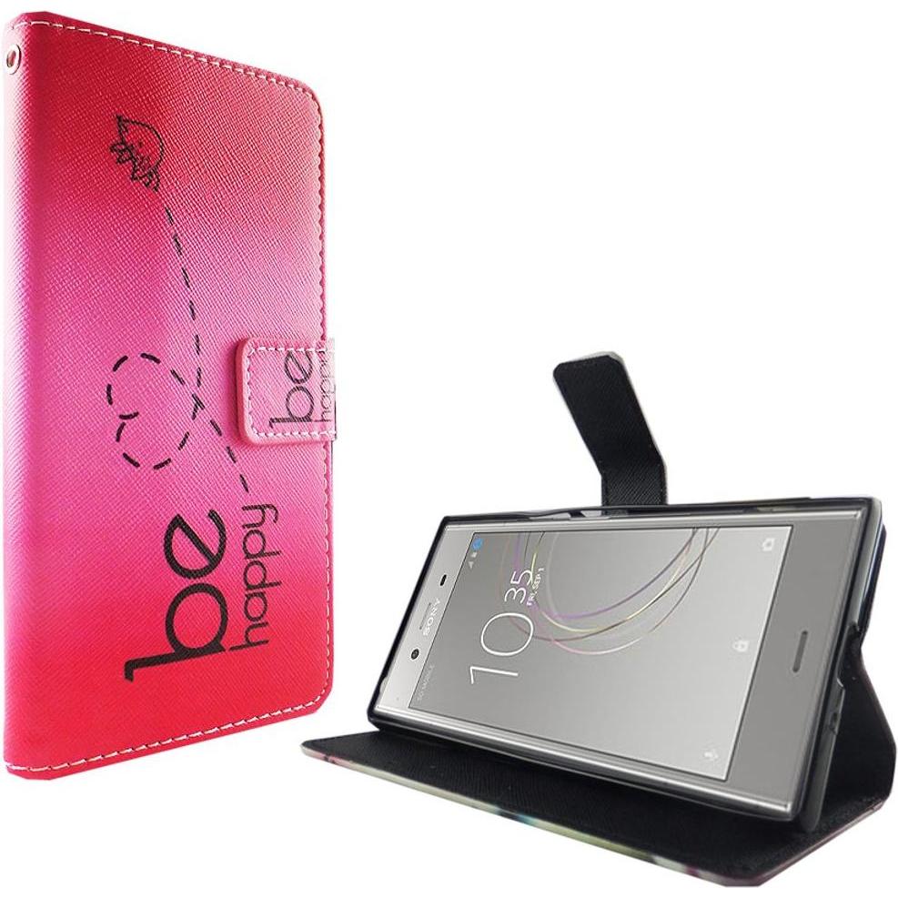 König Design Hülle Handy Schutz für Sony Xperia XZ1 Case Cover Tasche Wallet Etui Handyhülle (Sony Xperia XZ1), Smartpho...