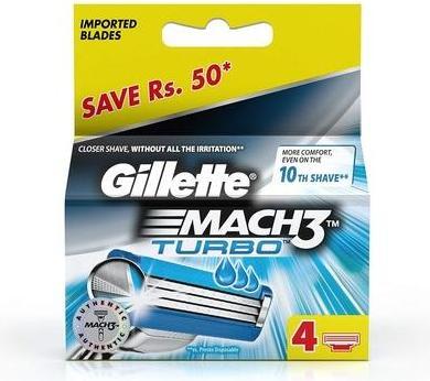 Produktbild Gillette MACH 3 TURBO cargador 4 recambios (4 x)