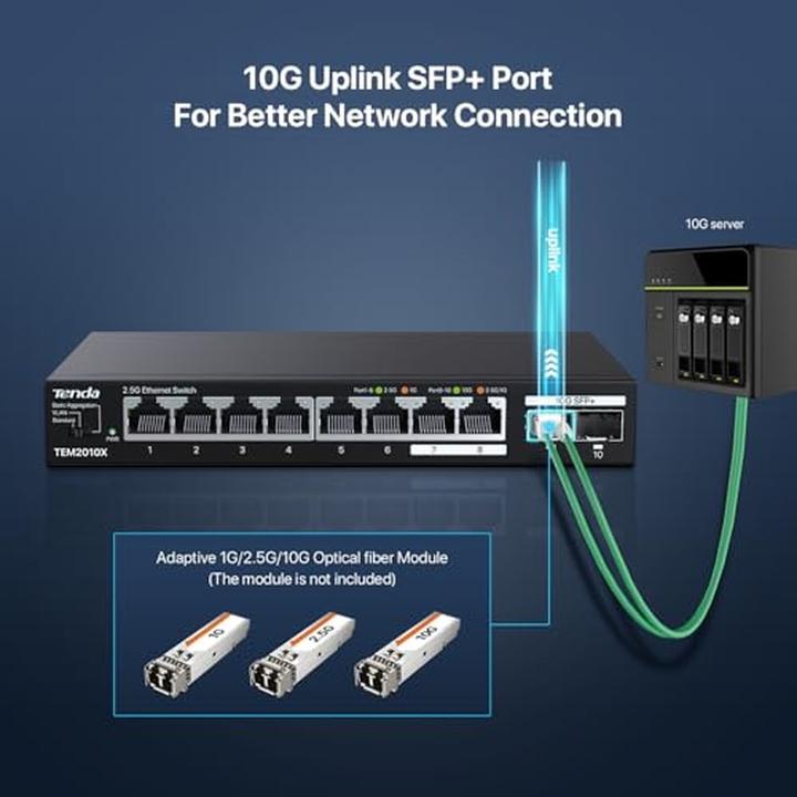 Immagine prodotto Tenda TEM2010X Switch Ethernet 2.5 Gigabit 8 (8 porte)