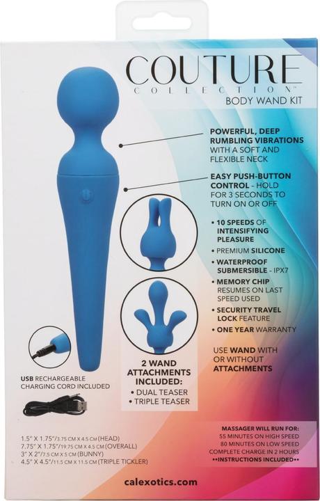 Produktbild CalExotics Couture Kit Vibratorstab 10 Vibrationen Blau
