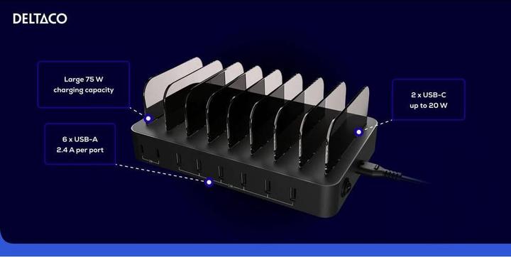 Actual product image Deltaco DPS-0201 (75 W)