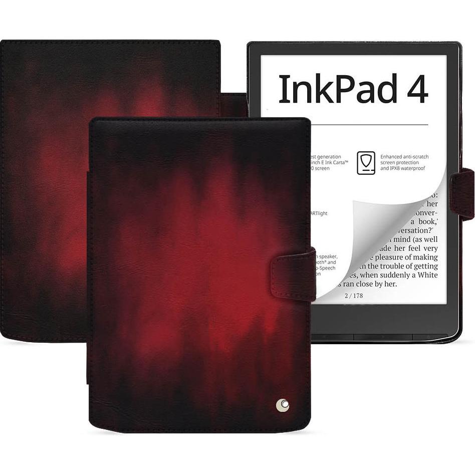 Noreve Lederschutzhülle horizontal (Pocketbook InkPad 4), Tablet Hülle, Rot