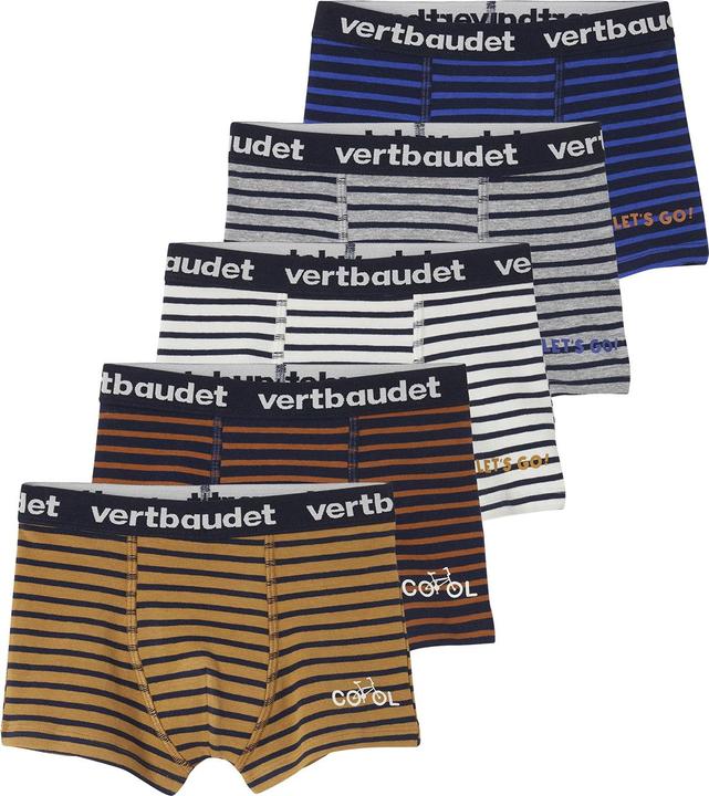 Produktbild Vertbaudet Bio-Kollektion: 5er-Pack Jungen Boxershorts mit Streifen, Stretch (98, 104, 5er Pack)