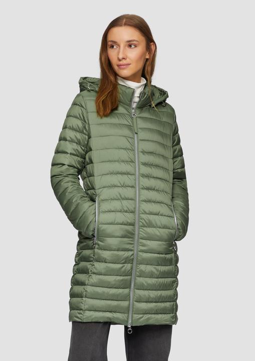 Immagine prodotto S.Oliver Outdoor-Mantel Lange Steppjacke mit abnehmbarer Kapuze