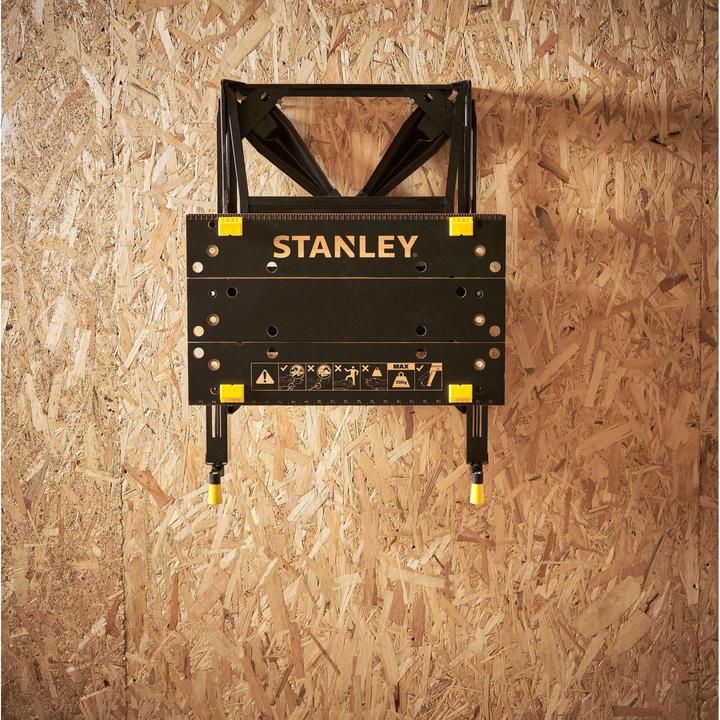 Actual product image Stanley Workmate with bamboo worktop and dual working height, loadable up to 250kg (50.50 cm, 78 cm)