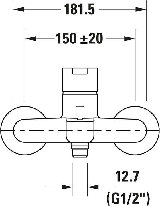 Produktbild Duravit Einhebel-Wannenmischer B.2 Aufputz chrom
