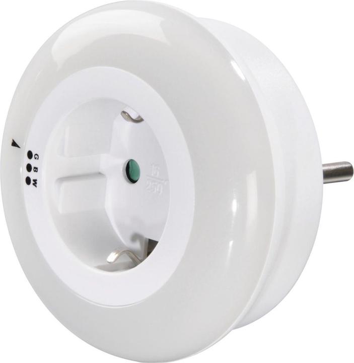 Produktbild Hama LED-Nachtlicht Circle Colour mit integr. Steckdose, Lichtsensor, 3 Farben
