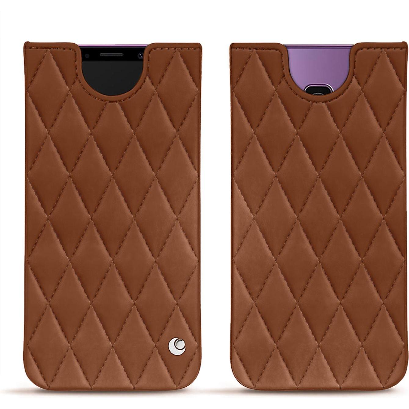 Noreve Lederschutzhülle (Samsung Galaxy S9+), Smartphone Hülle, Braun