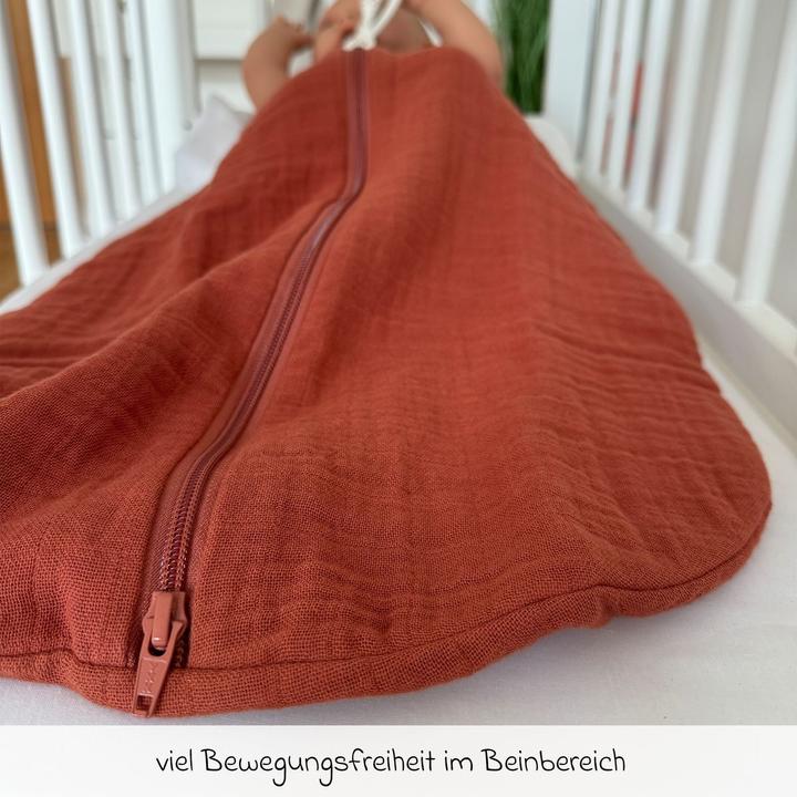 Image du produit Makian Schlafsäcke Musselin-Schlafsack - Terracotta - Gr. 60 (100 cm, 1.0 TOG, Printemps)