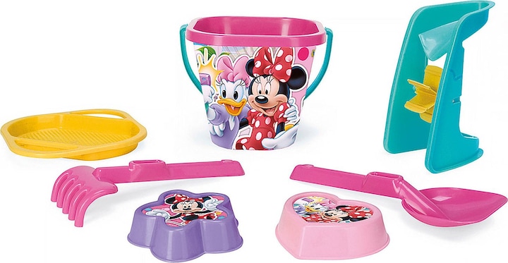 Actual product image Magni Wader 77442 - Bucket set DISNEY Minnie Mouse with bucket, sieve, sand mill, shovel, rake and 2 s