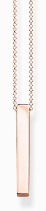 Immagine prodotto Thomas Sabo Collana di cuboidi in oro rosa (Placcatura in oro rosa 750, Argento 925, 40 - 45 cm)
