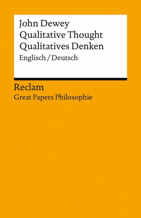 Actual product image Qualitative Thought / Qualitatives Denken (English, German, John Dewey, Matthias Jung, 2024)