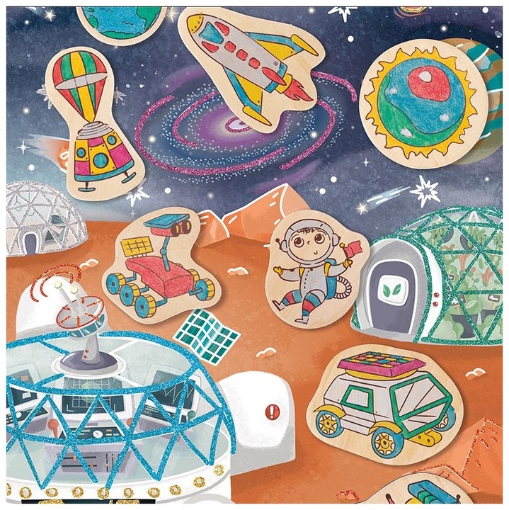 Image du produit Hape Kit de dessin et de jeu "La vie sur Mars