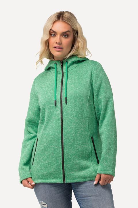 Image du produit Ulla Popken Veste en maille polaire, capuche, poches zippées (50, 52)