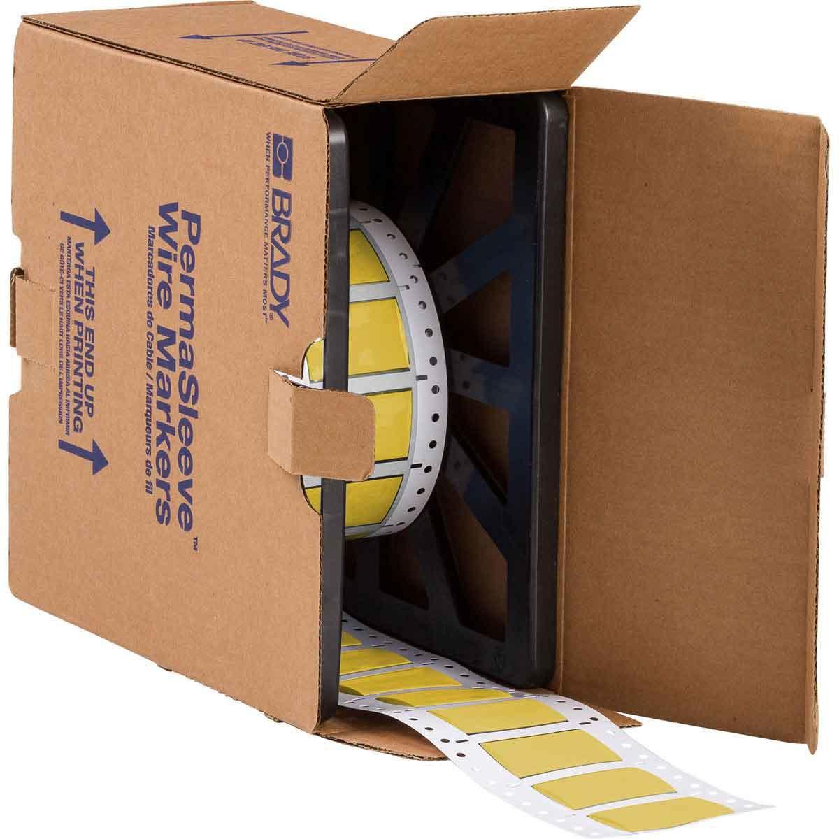 Brady, Etiketten, 2HX-750-2-YL, B-7642, Heatex Schrumpfschlauch 2:1, Gelb, 50 x 31,4mm, für Kabeldurchmesser v
