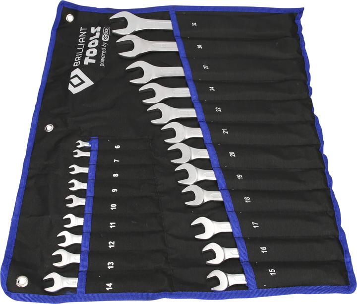 Produktbild Brilliant Tools Gabel-Ringschlüssel, 21-tlg. (19 mm, 8 mm, 10 mm)