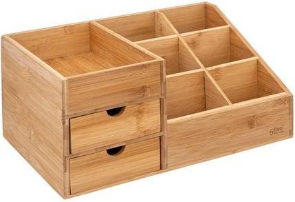 5Five Organizer with 2 Drawers and 6 Compartments in Bamboo