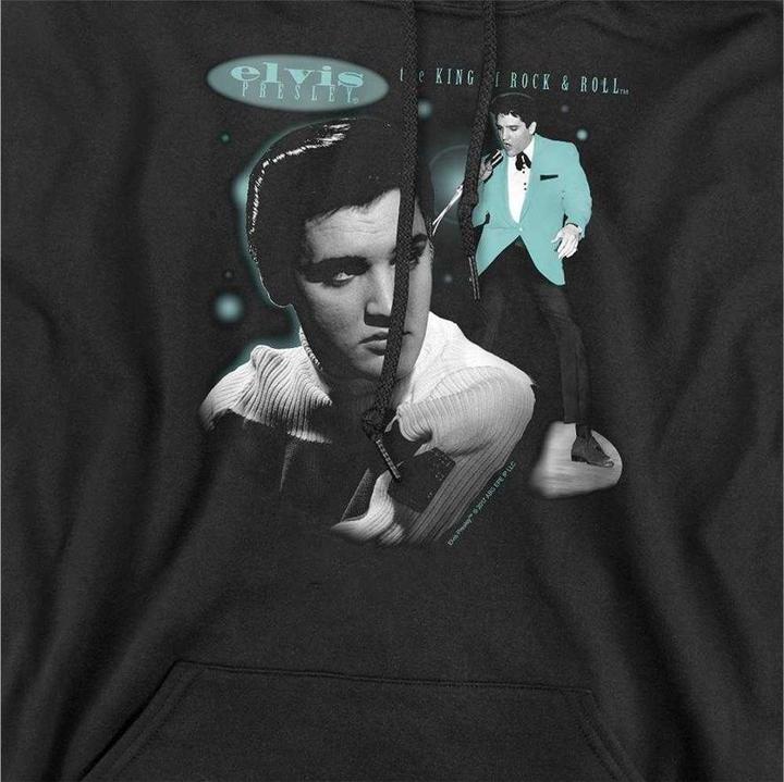 Produktbild Elvis Teal Portrait Kapuzenpullover (XL)