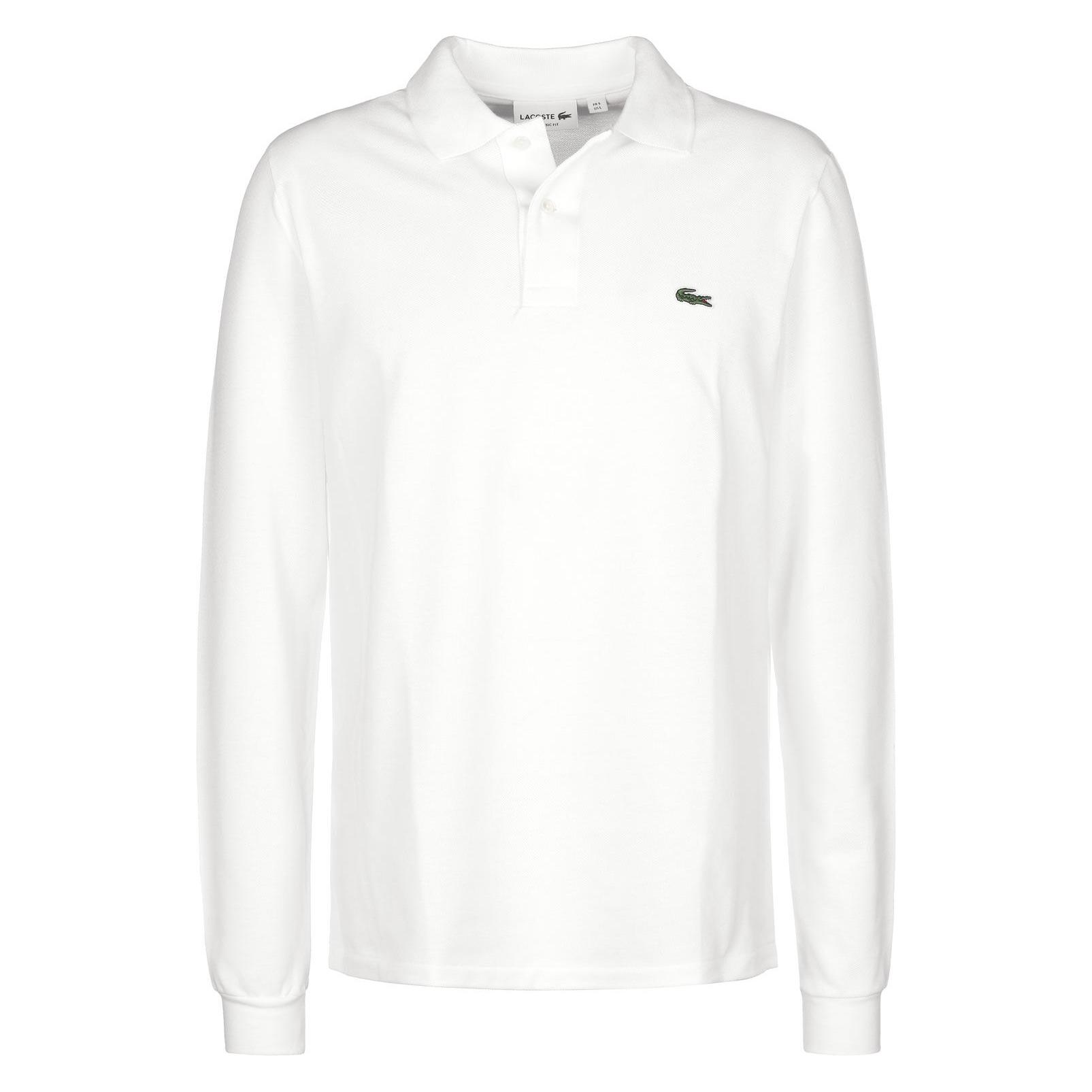 Lacoste, Herren, Shirts, Longsleeve Polo Basic, Weiss, (L)