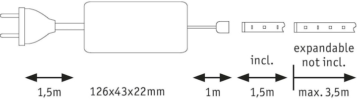 Immagine prodotto Paulmann MaxLED (Luce del giorno, 150 cm, Interno)