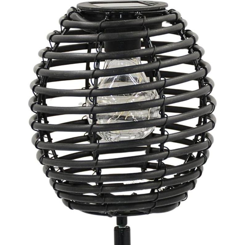 ProGarden, Illuminazione esterna, Lampa Solarna Kula Rattan Czarny