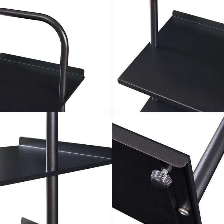 Image du produit En.Casa Schuhregal Poytya Stahl 119x34x32 cm Schwarz
