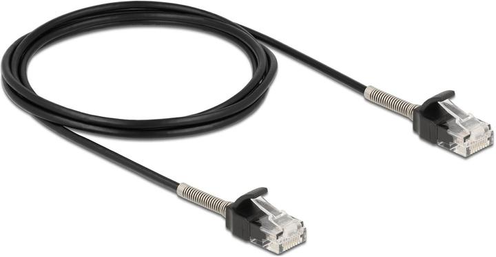 Actual product image Delock Cable RJ45 male to RJ45 male with kink protection Cat.6A 2 m black (U/UTP, CAT6a, 2 m)