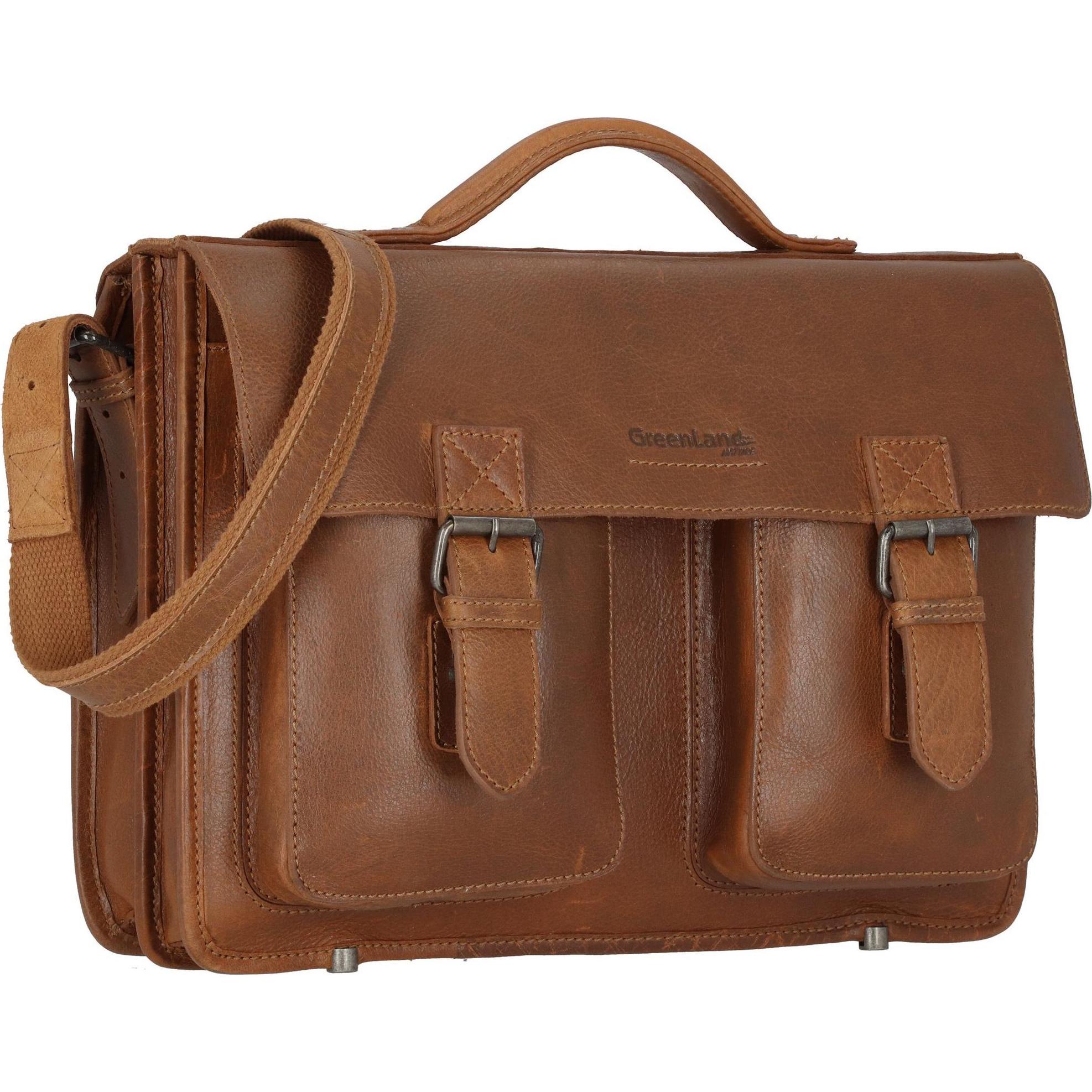 Thumbnail - Greenland Nature, Handtasche, Nature Aktentasche Leder 40 cm, Braun