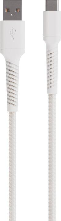 Produktbild Vivanco Longlife USB-C Kabel, Nylon, USB-A Stecker<> USB-C Stecker, max. 60W, weiss, 0,5m (0.50 m, USB 3.0)