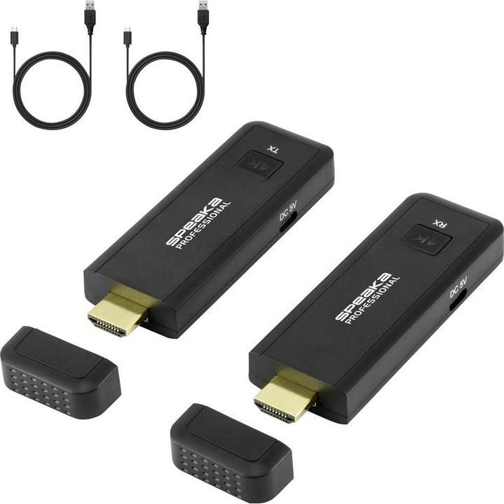 Actual product image SpeaKa Professional SP-TR-450 HDMI-Funkübertragung Set 50 m 30 Hz 3840 x 2160 Pixel integrierte