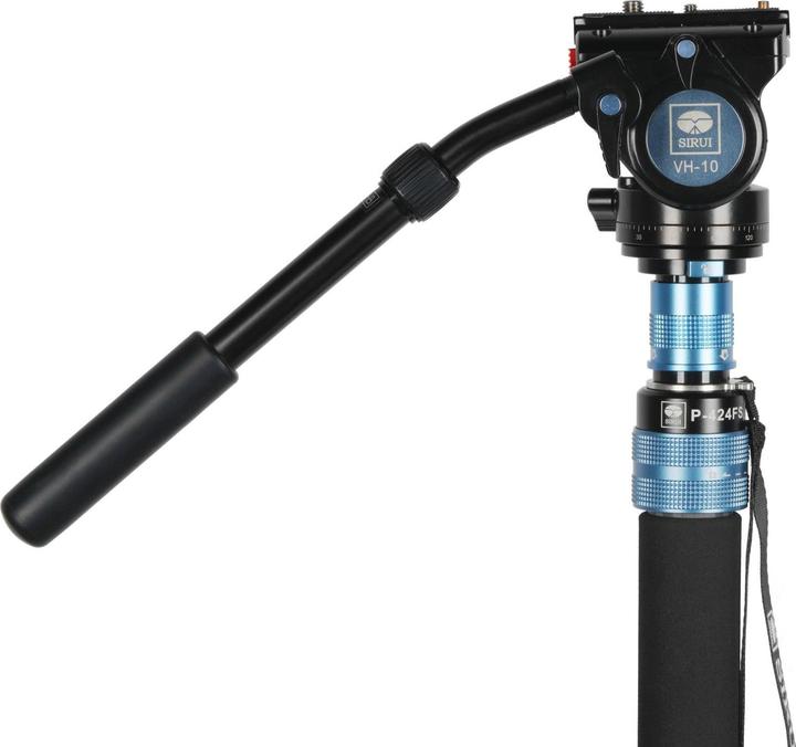 Produktbild Sirui P-424FS + VH-10 Carbon Einbeinstativ 170 cm mit Standspinne + Videoneiger (Carbon, Metall)