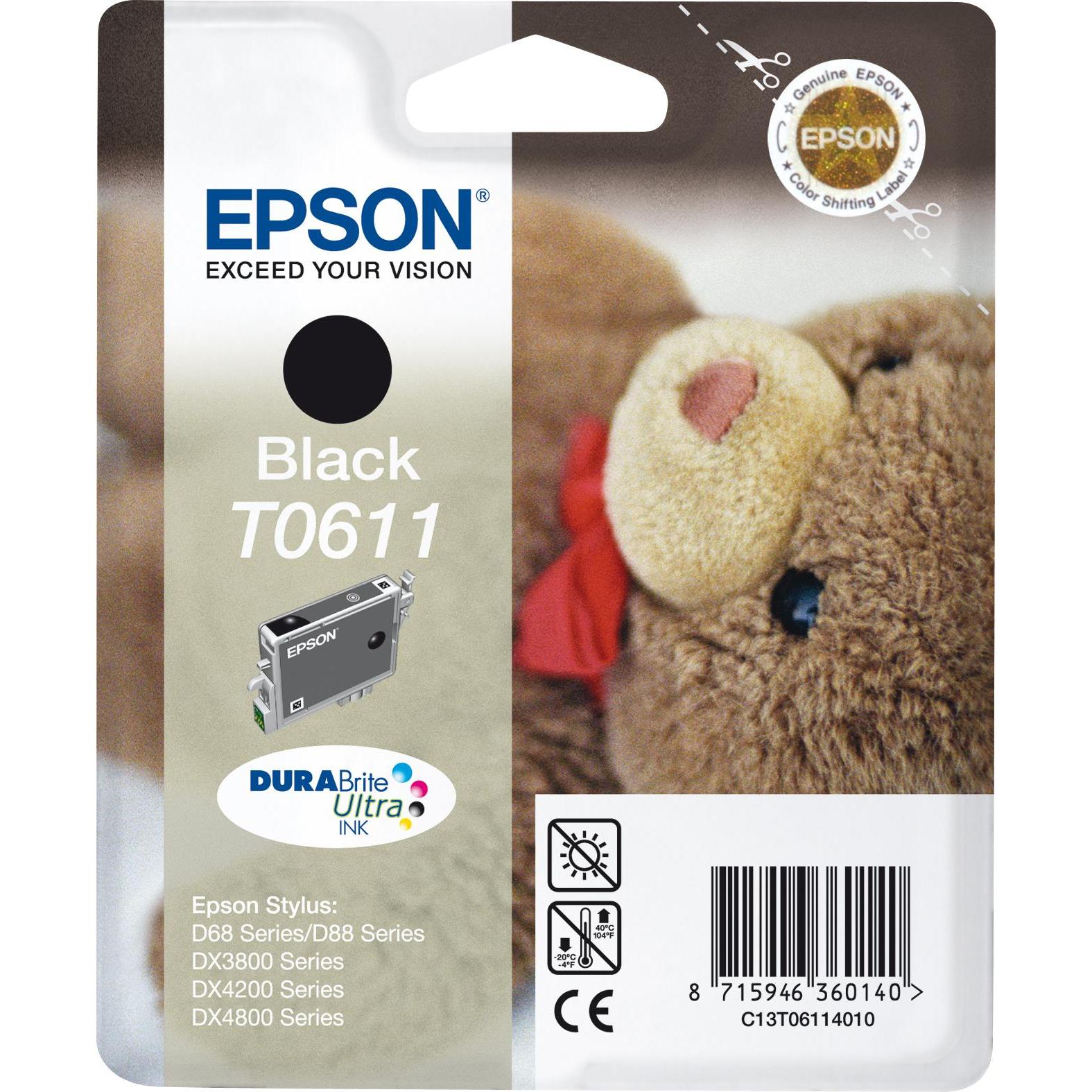 Epson, Druckerpatrone, T061 Ink Cartridge with RF Tag (BK)