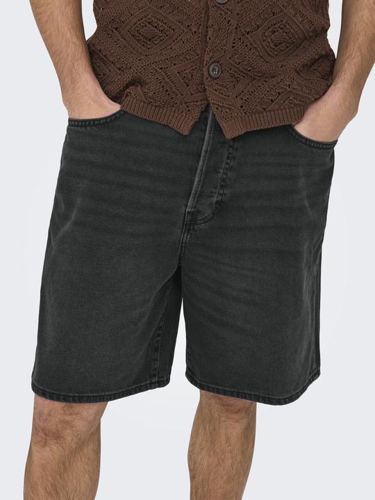 Immagine prodotto Only & Sons ONSFADE Mittlere Taille Locker geschnitten Shorts Jeans-Shorts (L)