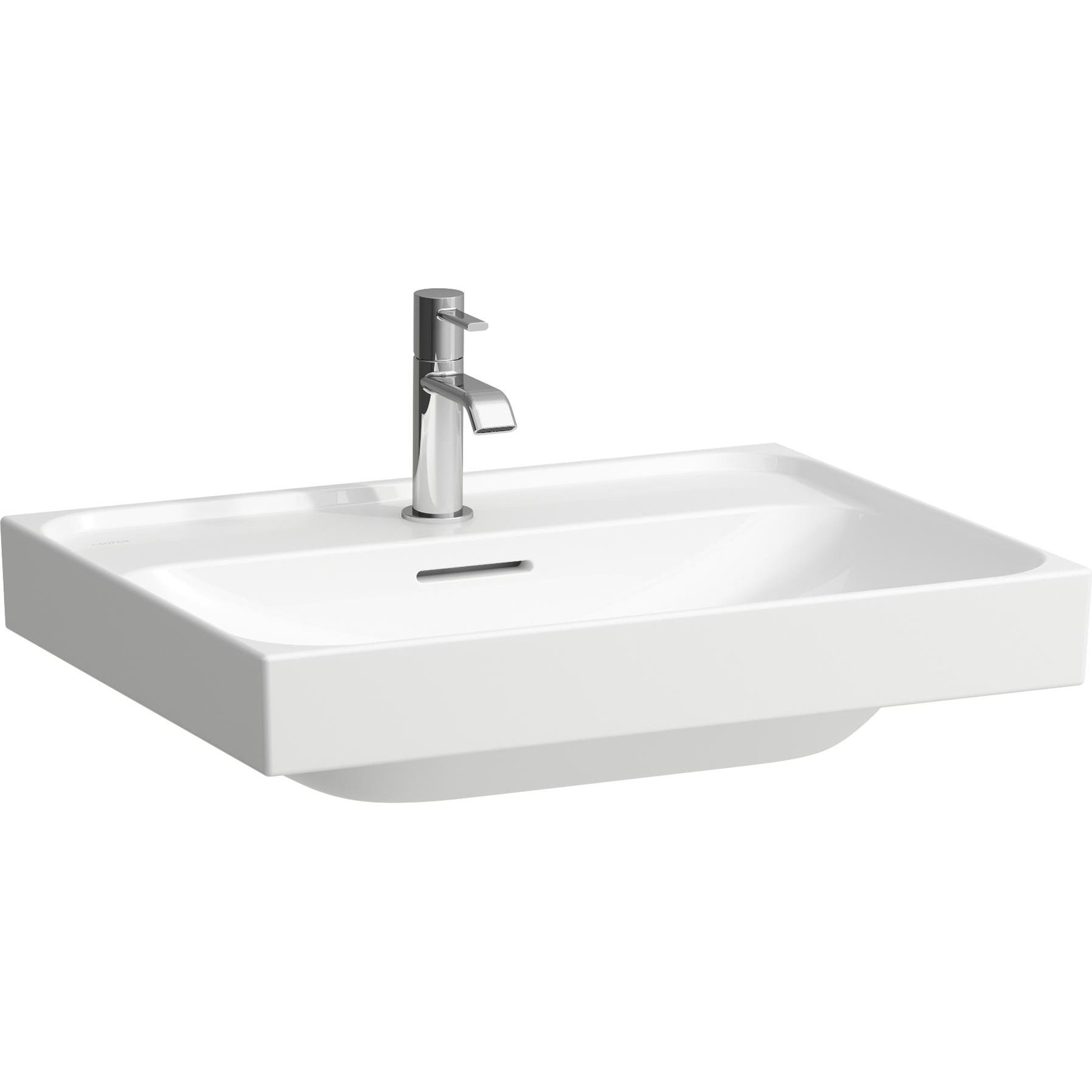 Laufen, Waschbecken, Meda Waschtisch, unterbaufähig, 600x460mm, 1 Hahnloch, mit Überlauf (460 mm, 600 mm)