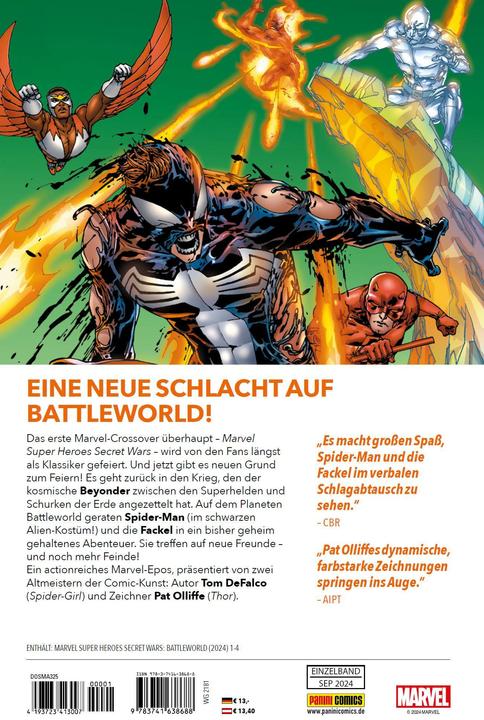 Immagine prodotto Panini Marvel Super Heroes: Secret Wars - Battleworld (Tedesco, Pat Olliffe, Tom DeFalco, 2024)