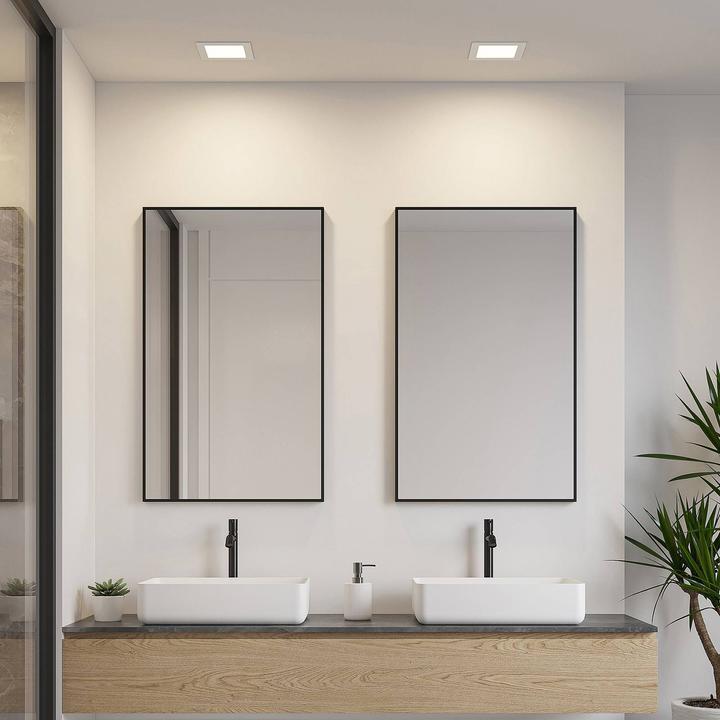 Actual product image Prios Helina LED recessed lamp, silver, 16.5 cm (820 lm)