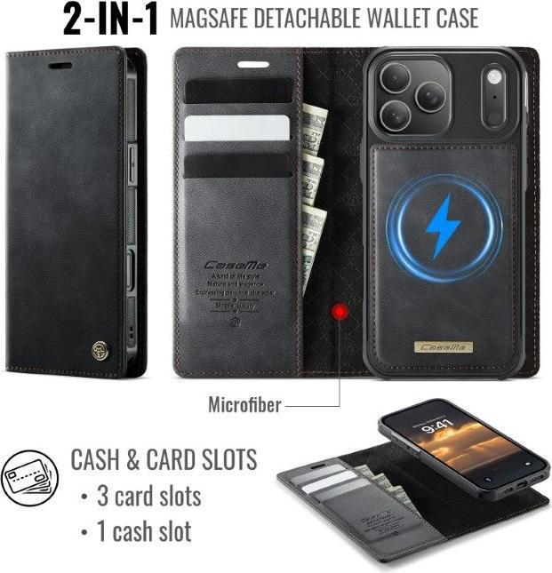 Produktbild Caseme Business Series MagSafe Bookcover Hülle (Apple iPhone 17 Pro Max)