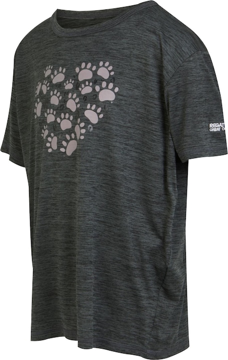 Actual product image Regatta Childrens/Kids Alvardo VIII Paw Print Marl T-Shirt (104)