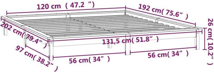 Image du produit vidaXL Bettgestell (120 x 190 cm)