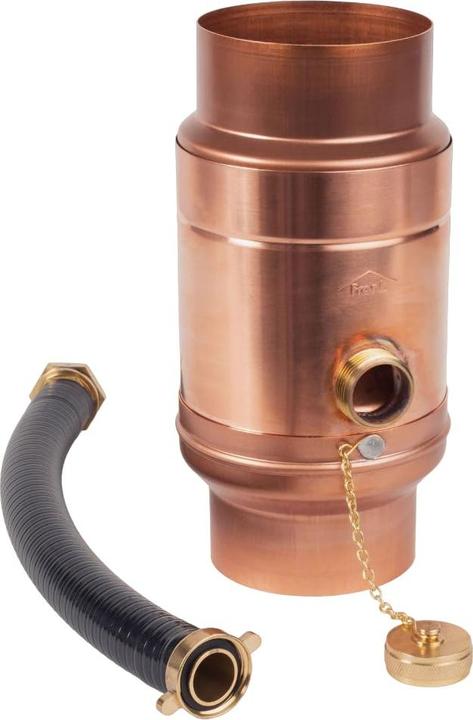 Frank Bauelemente Regenwassersammler mit Schlauch- und Fassanschluss für das Fallrohr