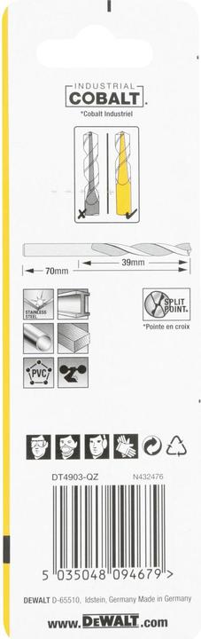 Actual product image DeWalt Metal drill (3.5 millimetres)