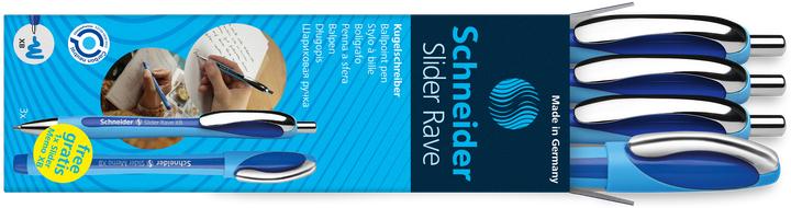 Produktbild Schneider Kugelschreiber Rave+Memo 132574 Blau 0,7mm (Blau, 4 x)